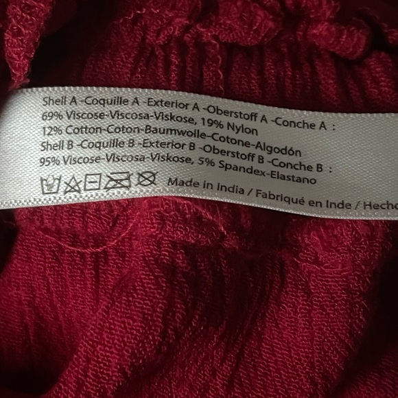 Free People red sleeveless top. Super cute and a lovely color for any skin tone. - Picture 5 of 5